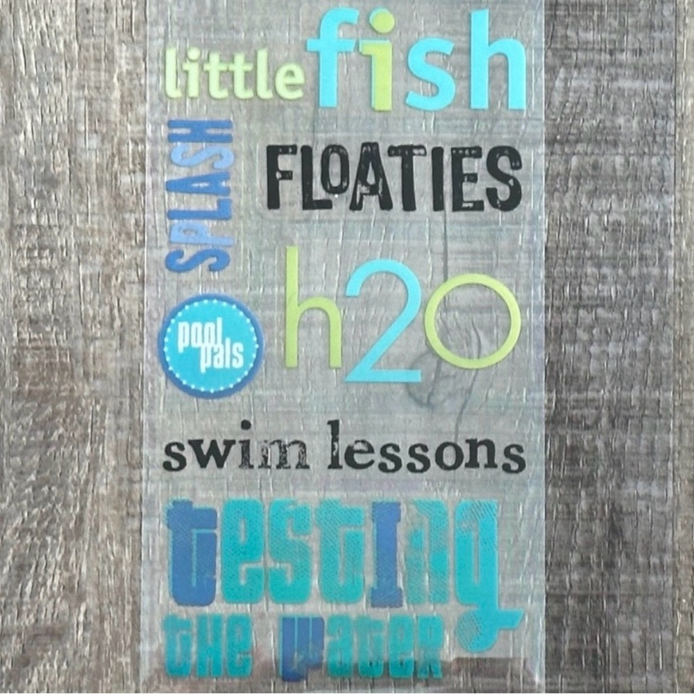 💞 New Little Fish Swim Lessons Scrapbook Craft Stickers